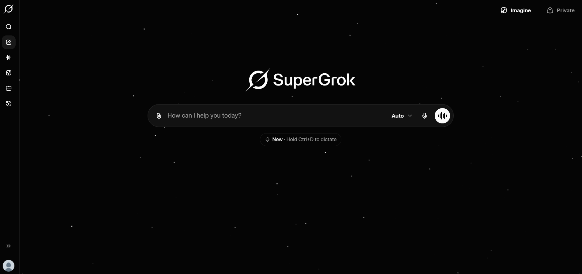 Interface de Grok