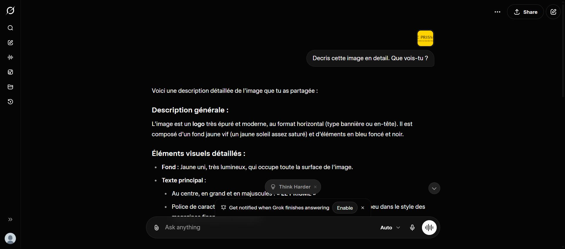 Grok analyse une image