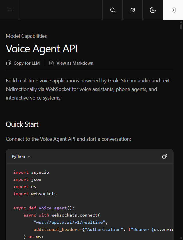 Documentation Voice Agent API