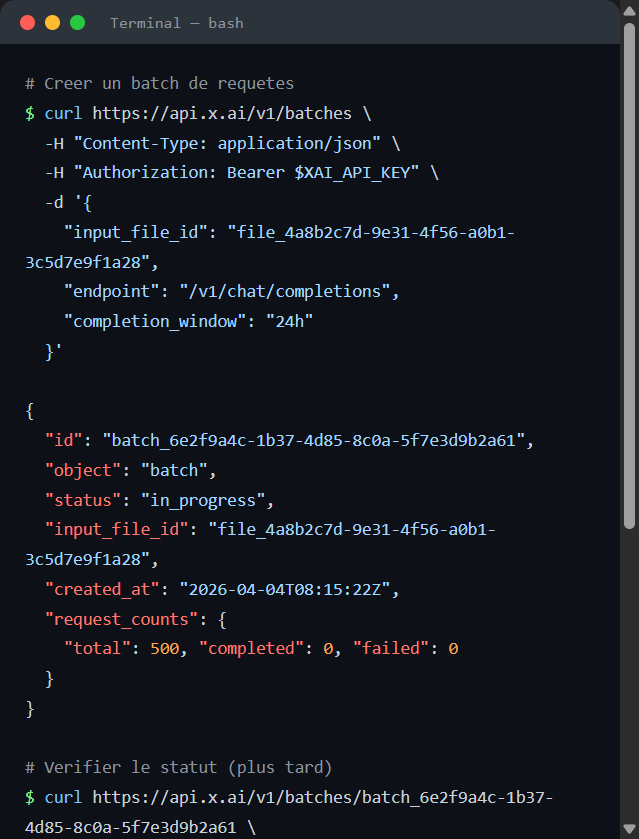 Creation dun batch dans le terminal