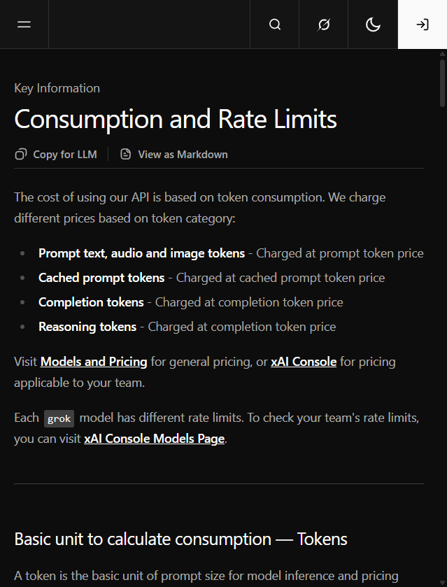 Documentation des rate limits